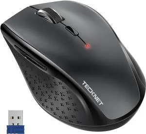 LED Wireless Mouse Rechargeable Slim Silent Mice 2.4G Portable Office Optical Mouse with USB Receiver and Type-C Adapter 3 Adjustable DPI for Laptop Computer PC Notebook Desktop (Black) LED Wireless Mouse Rechargeable Slim Silent Mice 2.4G Portable Office Optical Mouse with USB Receiver and Type-C Adapter 3 Adjustable DPI for Laptop Computer PC Notebook Desktop (Black)