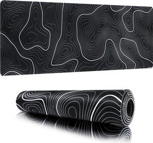 Large Gaming Mouse Pad Extended Big XXL Mouse Pad Keyboard Laptop Computer Desk Mat with Non-Slip Base Stitched Edge for Home Office Gaming Work