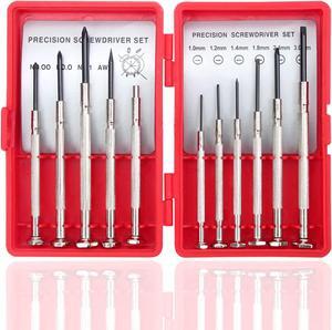 11PCS Mini Precision Screwdriver Set, Small Screwdriver Set for Electronics, Toys, Computer, Watch Repair, Upgrade Red Box Tougher