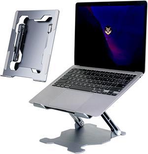 Laptop Stand, Adjustable Aluminium Alloy Notebook Stand   Ergonomic Height Angle Riser Laptop Holder, Compatible for MacBook Pro/Air, Dell XPS, Lenovo, Samsung Laptops Up to 17 inches, Space Gray