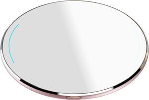 TOZO W1 Wireless Charger Ultra Thin Aviation Aluminum CNC Unibody Fast Charging Pad (NO AC Adapter), Rose Gold