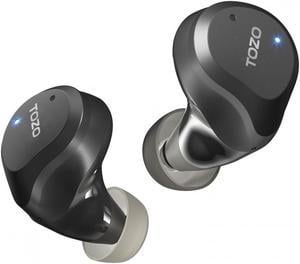 TOZO NC9 Pro Wireless Earbuds Hybrid 3 layer Active Noise Cancelling In Ear Headphones, IPX6 Waterproof Bluetooth 5.2 Earphones, Immersive Sound Premium Deep Bass Headset 2022 Version, Black
