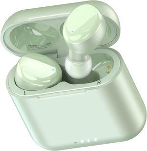TOZO T6 True Wireless Earbuds Bluetooth 5.3 In Ear Headphones Touch Control with Wireless Charging Case IPX8 Waterproof Built-in Mic Headset Premium Deep Bass Earphones, Green