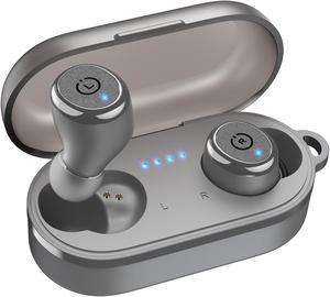 TOZO T10 Wireless Earbuds Bluetooth 5.3 in-Ear Headphones, Ergonomic Design, App Customize EQ, 55H Playtime, Powerful Sound Headset IPX8 Waterproof, Gray