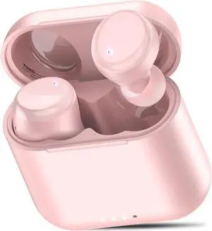 TOZO T6 2024 New Upgraded Wireless Earbuds IPX8 Waterproof Bluetooth 5.3 in-Ear Headphones 50H Playtime with Wireless Charging Case, APP EQ Customisable, Light Pink