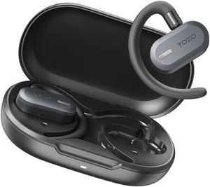 TOZO OpenBuds True Open Ear Sport Headphones Bluetooth 5.3 Wireless Earbuds with Multi-Angle Adjustment, Dual-Axis Design for Long-lasting Comfort, Crystal-Clear Calls for Sport, Driving, Black