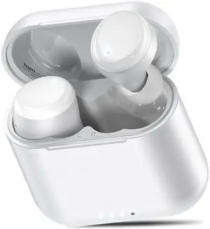 TOZO T6 Mini Wireless Earbuds Bluetooth 5.3 Built-in Mic Headphones IPX8 Waterproof, Matte White (Refurbished)