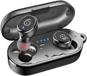 TOZO T10 Bluetooth 5.3 Wireless Earbuds IPX8 Waterproof Stereo In Ear Headphones Up to 45H Playtime, Black (Refurbished)