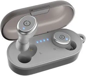 TOZO T10 Bluetooth 5.3 Wireless Earbuds IPX8 Waterproof Stereo In Ear Headphones Up to 45H Playtime, Gray (Refurbished)