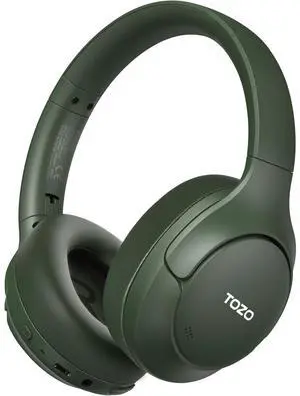 TOZO HT3 Wireless Over Ear Headset Bluetooth 6.0, with 5 Mics Hybrid Noise Cancelling Headphones Foldable, AI Voice Assistant, Green TOZO HT3 Wireless Over Ear Headset Bluetooth 6.0, with 5 Mics Hybrid Noise Cancelling Headphones Foldable, AI Voice Assistant, Green
