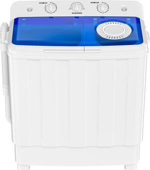 Auertech Portable Washing Machine, 28lbs Mini Twin Tub Compact Washer Spinner Combo Laundry Alternative with Drain Pump for Apartments RVs and Dorms