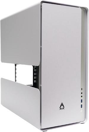 AZZA 808W-M / Gaming / CNC ATX Case  /  White / Aluminum / Steel / additional mesh airflow panel / 1 x 120 mm ARGB fan included / Type-C Port