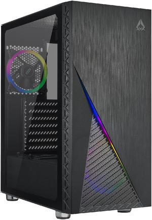 AZZA ZENO 350 / Gaming / ATX Mid Tower / Tempered Glass / Black  / 2 x120mm ARGB fans included