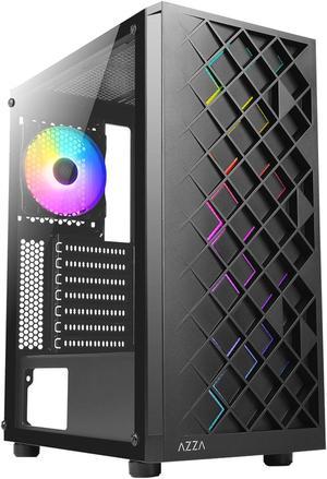 AZZA Spectra 280B / Gaming / ATX Mid Tower / Tempered Glass / Black / 240mm Radiator Support