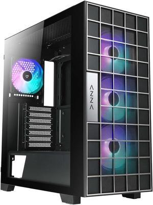 AZZA NEO 500 / Gaming / ATX mid-tower / Tempered Glass / Black / Silver / 4 x 120 mm ARGB & PWM Fans Included