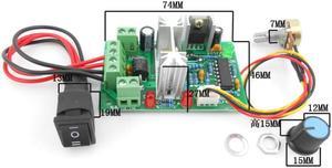 10V 12V 24V 36V PWM DC controller with Positive inversion switch PWM DC controller for DC motor speed controller 150W