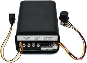 PWM dc motor speed controller max 60A CW CCW  digital display 0~100% adjustable drive module Input 10V~55V