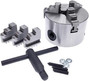 1Set K11-80 3 Jaws Manual Lathe Chuck With Turning Machine Tools Accessories K11-80 3-Jaw Lathe Chuck Self-Centering Metal