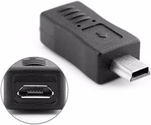 2pcs Black Micro USB Female to Mini USB Male Adapter Charger Converter Adaptor Drop Shipping