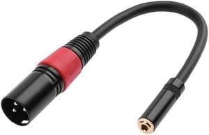 0.2m XLR 3 Pin Male Plug to 3.5mm TRS 1/8inch Female Stereo Audio Adapter Microphone Extension Cable Wire