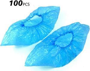 100 PCS Plastic Disposable Shoe Covers Cleaning Overshoes Outdoor Rainy Day Carpet Cleaning Shoe Cover Waterproof Shoe Covers
