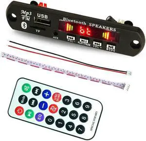 TWS Bluetooth 5.0 APE/MP4 Decoder Board 5V Wireless FM Radio MP3 Player Support TF Card USB AUX Audio Radio Module Handsfree