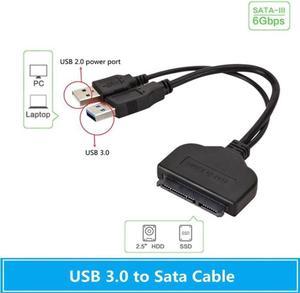 7+15pin SATA Adapter Cable USB To Serial SATAHard Disk 2.5 Inch Notebook SSD HDD Drive Line USB 3.0 Transfer Computer Cables