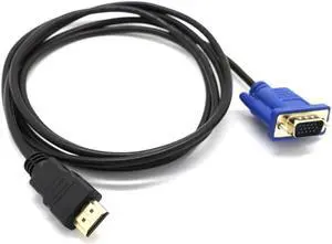 1.8M/6FT Gold HDMI-compatible Male to VGA Male 15 Pin Quality Video Adapter Cable 1080P 6FT For TV DVD BOX For Player to HDTV