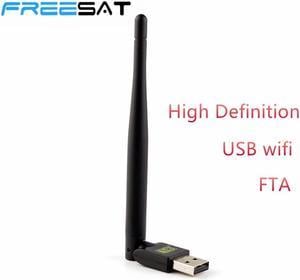 2.4GHz FREESAT USB WiFi With Antenna Work For Freesat V7 HD V8 Super Digital Satellite Receiver Receptor For HD TV Set Top Box