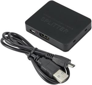 HDMI-compatible Splitter 1 In 2 Out 4K Splitter For Dual Monitors Duplicate/Mirror Only Splitter 1 To 2 Amplifier For 1080P 3D