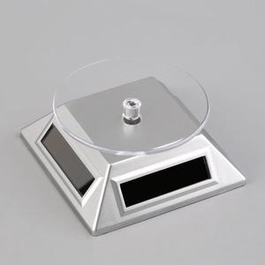 2023 360 Rotating Degree Solar Showcase Turntable Rotating Display Stand Watch Jewelry Display Case Environmental Friendly