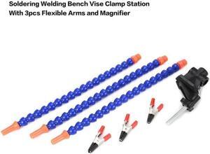 Bench Vise Table Clamp Soldering Station with 3pc Flexible Arms Soldeirng Iron Holder PCB Welding Repair Third Hand Tool Hot