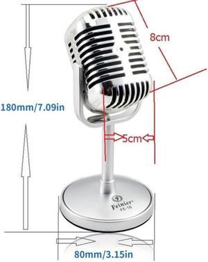 2023 Vintage Style Microphone Studio Wired Classic Retro Condenser Microphone With Stand Professional KTV MIC Dropshipping