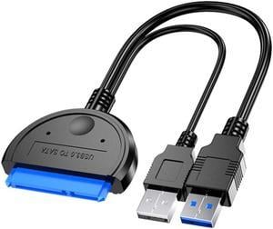 Dual USB 3.0 To Sata Adapter 2.5 Inch 3.5 Inch Cable converter External Hard Disk Adapter Drive HDD SSD Cable Converter