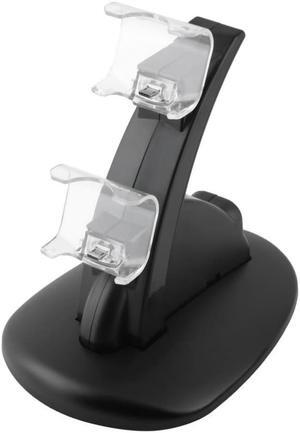 LED Dual USB Charging Charger Dock Stand Cradle Docking Station for Sony Playstation 4 PS4 Game Gaming Console Controller