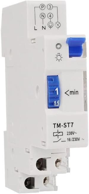 230V AC 7 Minutes Mechanical Timer 18mm Single Module Din Rail Staircase Timer Time Switch Timer Clock