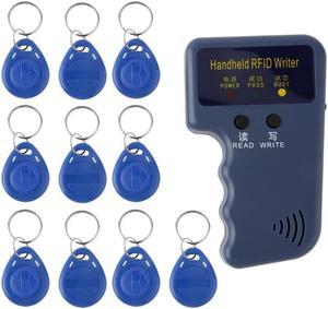 Handheld 125KHz RFID ID Card Copier Writer Duplicator Programmer Reader Match Writable EM4305 ID Keyfobs Tags Card Key Cards