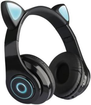 B39 Cute Cat Ear Wireless Headphone Bluetooth 5.0 Headset Luminous Computer Gaming Headphones Support TF Card 3.5mm Audio Cable