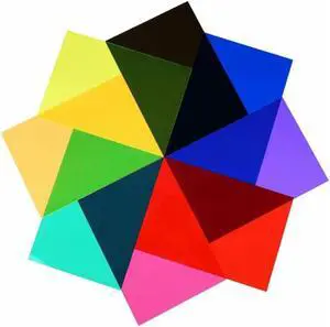 8 PcsTransparent Color Correction Lighting Gel Filter Colored Gel Light Filter Plastic Photo Flash Color Filter 9 Assorted Color
