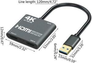 4K 1080P USB 3.0 To HD-compatible Video Audio Game Capture Card  With Loop Out Full 1080p 60 Record Via DSLR Camcorder