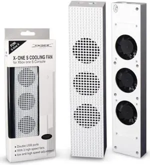 for Xbox One S Cooling Fan with 2 USB Ports Hub and 3 H/L Speed Adjustment Cooling Fans Cooler for Xbox One Slim Gaming Console