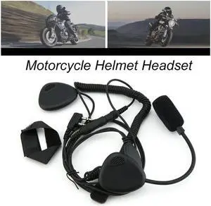 PTT wire-controlled motorcycle helmet headset supports dual-channel voice Mic for Kenwood TYT Baofeng UV-5R RETEVIS H777 PUXING