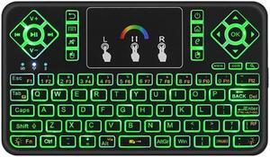 Backlit English Russian French Spanish Portugal 2.4GHz Air Mouse Remote Touchpad for Android TV Box PC Mini Wireless Keyboard I8