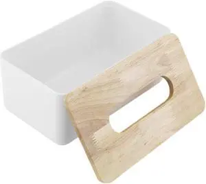 PP Oak Wood Tissue Box Home Office Car Container Organizer Decoration For Removable Tissue Simple Rectangle Shape PP Oak Wood Tissue Box Home Office Car Container Organizer Decoration For Removable Tissue Simple Rectangle Shape