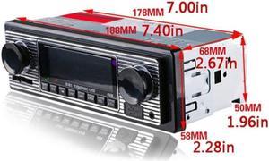 Auto Car Radio Bluetooth Car Stereo Audio Vintage Wireless MP3