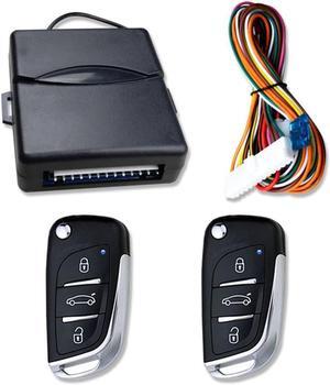 Universal Car Auto Keyless Entry System Button Start Stop LED Keychain Central Kit Door Lock with Remote Control