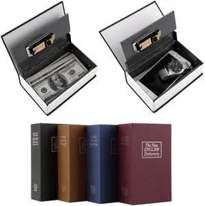 Dictionary Mini Safe Box Book Money Hidden Secret Security Safe Lock Cash Money Coin Storage Jewellery key Locker For Kid Gift