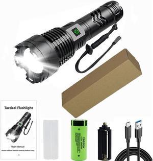LED Rechargeable XHP160 Flashlight Aluminum Handheld Strong Light Type C Zoom Torch Tactical Flashlight 5000MAH Dropshipping
