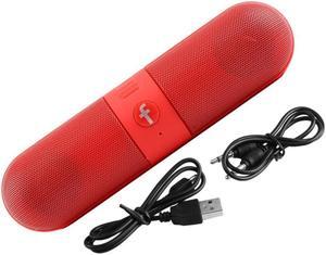 Portable Mini Speakers TF Card Stereo Wireless Music Outdoor Pill Speakers with Build-in Microphone