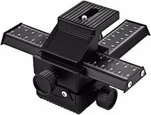 Pro 4 Way Magnesium Alloy Macro-Focusing Rail Slider Close-up Shooting Photography Tripod Head for DSLR Camera DROP SHIPPING